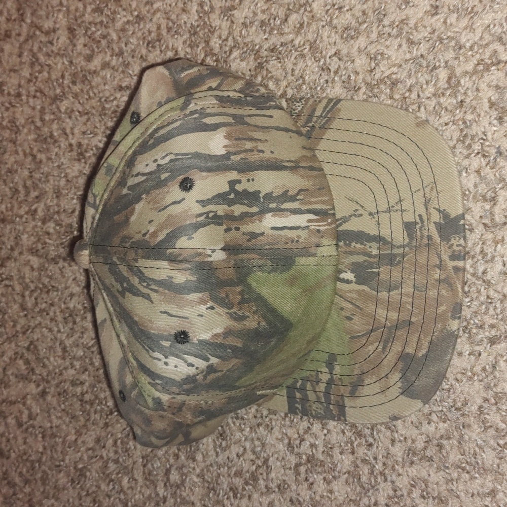 Vintage Real Tree Woodland Camo Hunting Adjustable Strapback Hat Cap OS